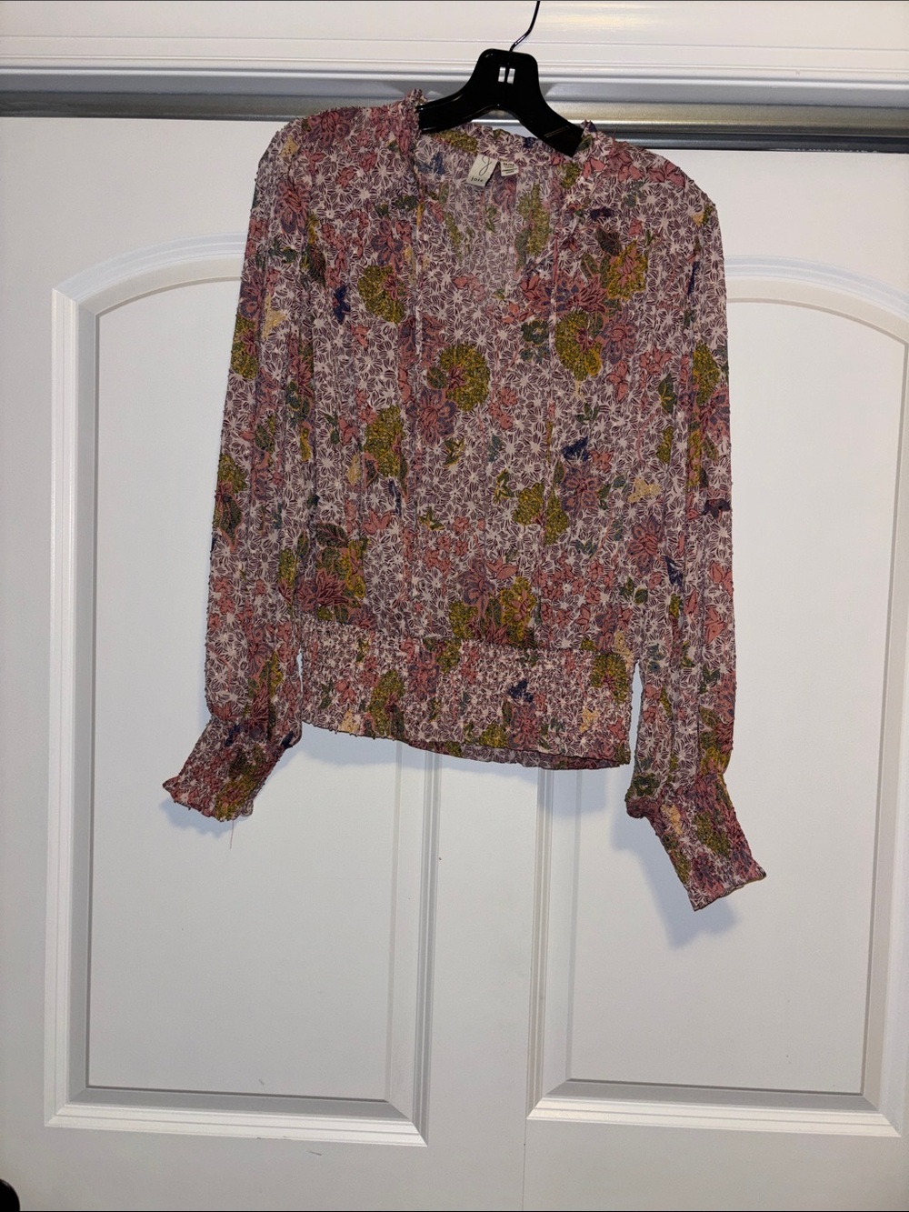 Joie Pink Floral Top size Medium